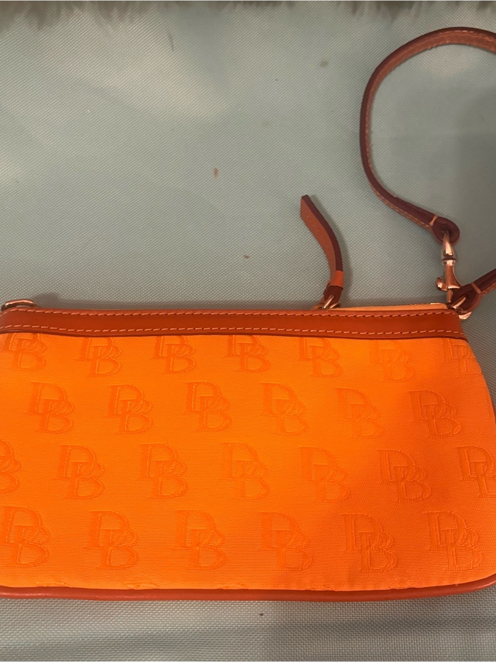 Dooney & Bourke Bright Yellow Logo Wristlet NWOT reg#K9244530 - Picture 2 of 6
